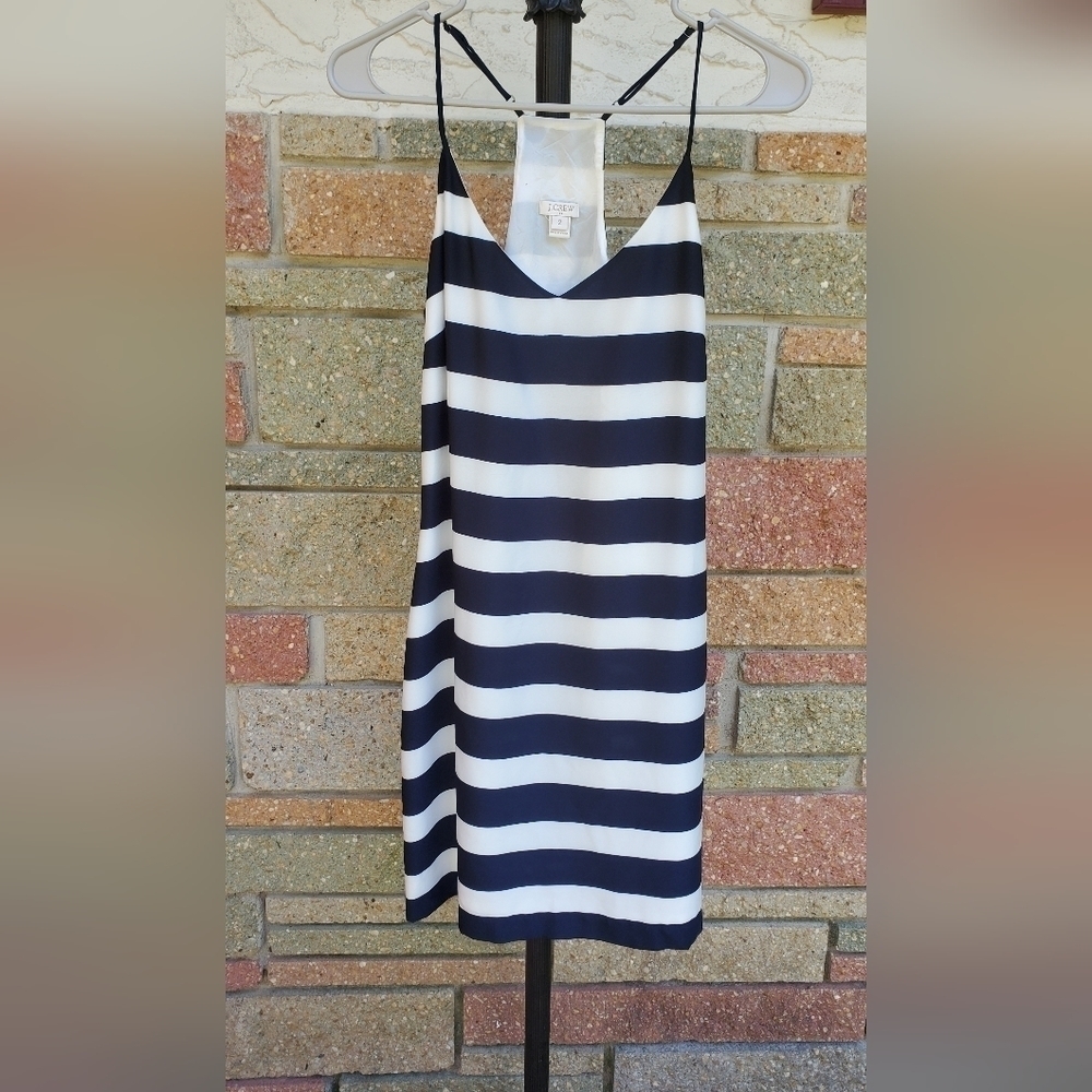 J.Crew‎ Spaghetti Strap Lightweight striped Women's Dress Size 2